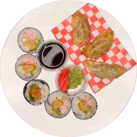 Mandu (3pcs) + Half Roll (Pick Your Roll)